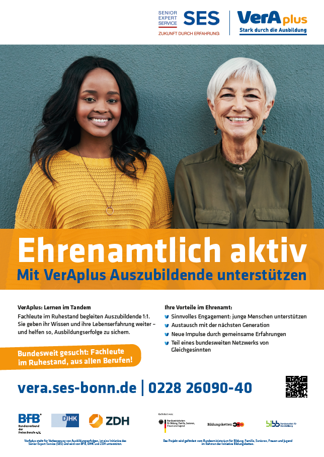VerAplus-Poster Fachkräfte im Ruhestand